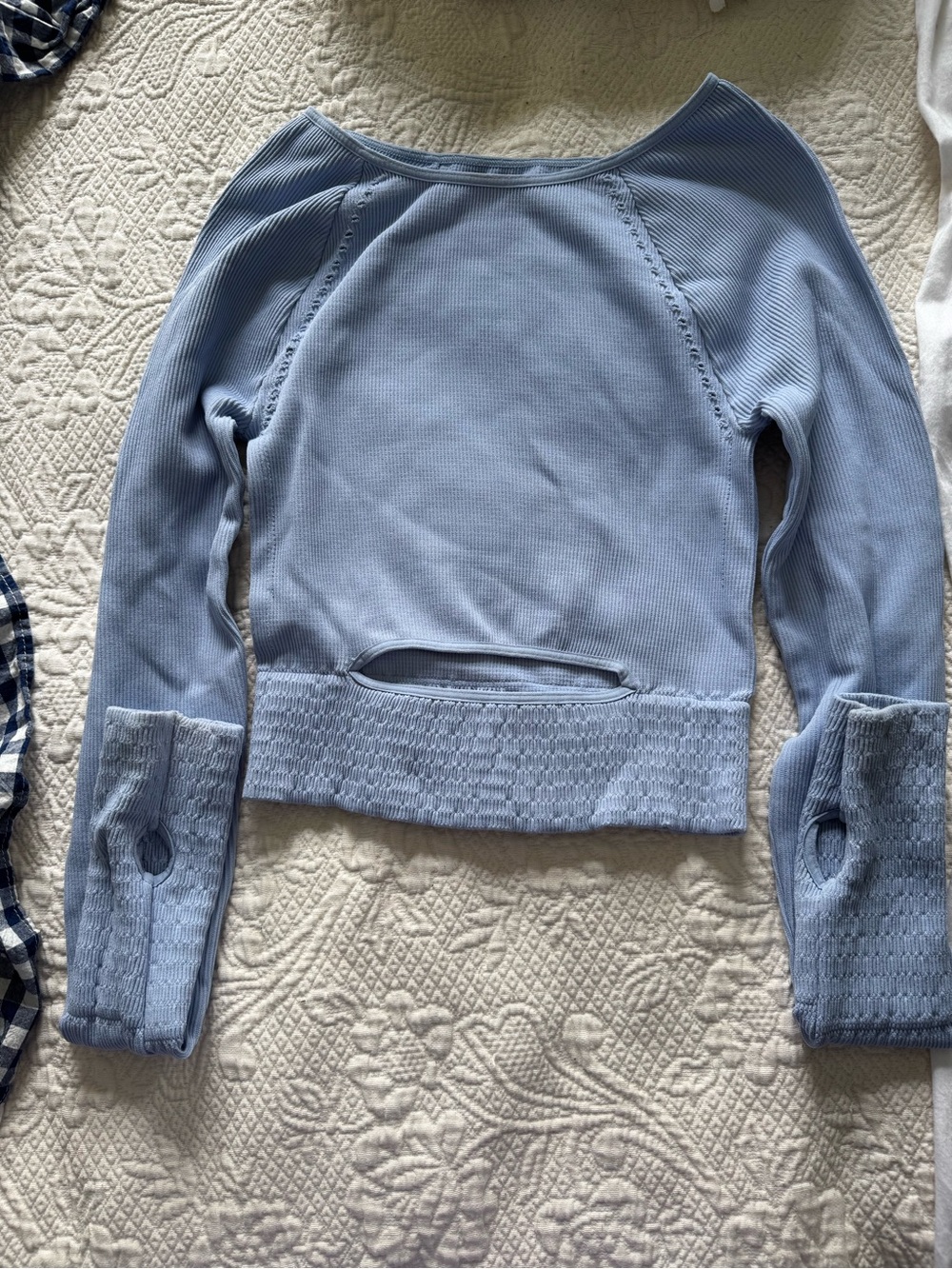 FP Movement by Free People Light Blue Long Sleeve Top